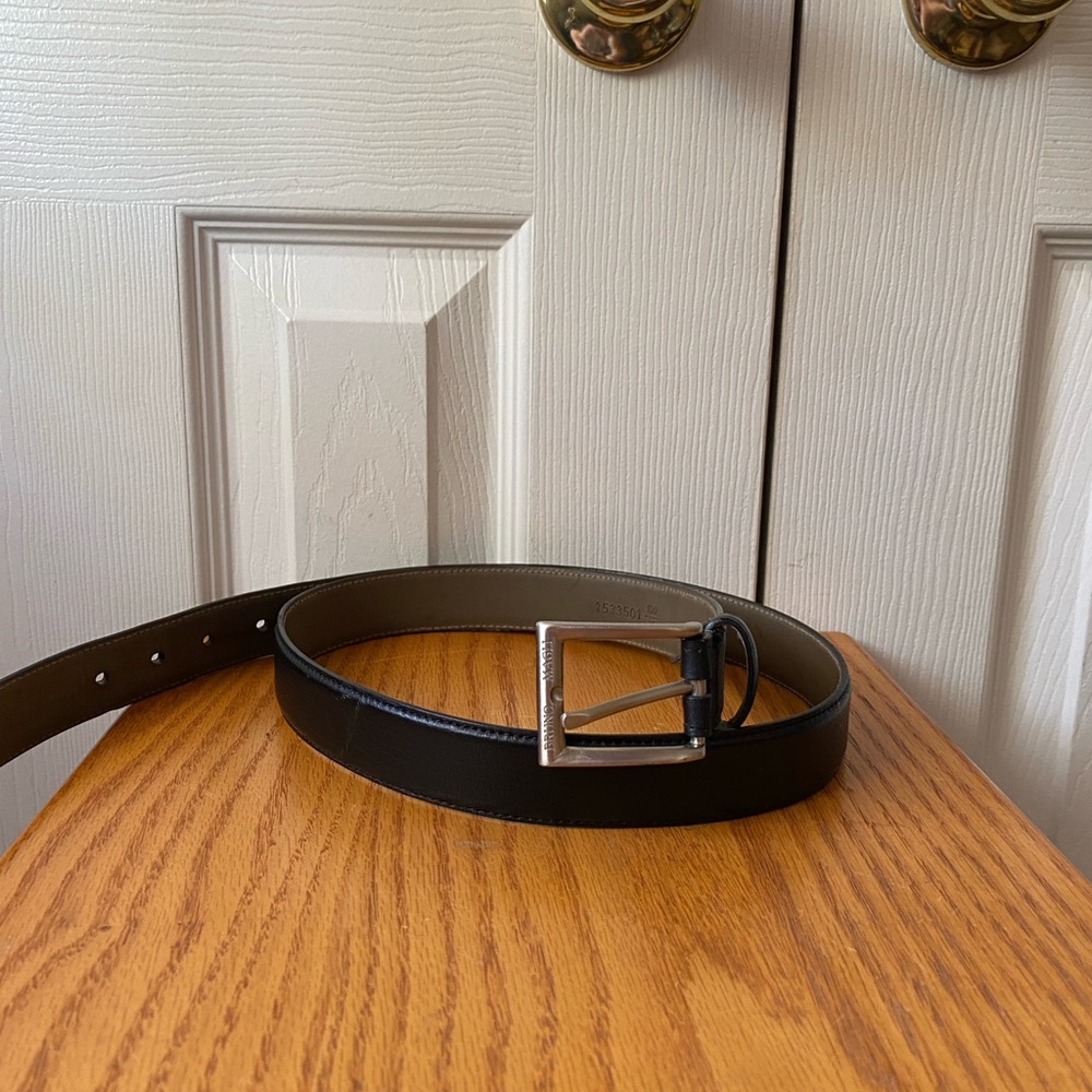 BRUNO MAGLI‎ Black Leather Made in Italy 1” Belt SZ 40